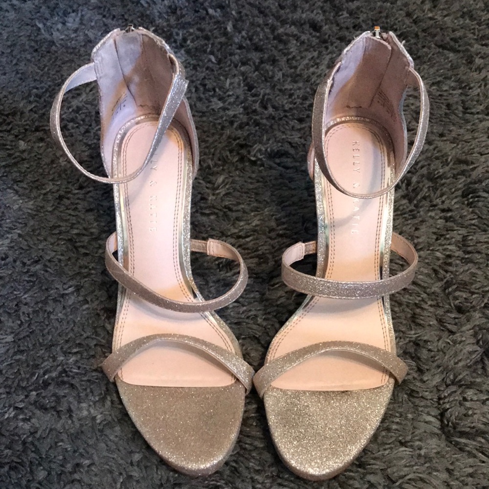 Champagne sparkly heels